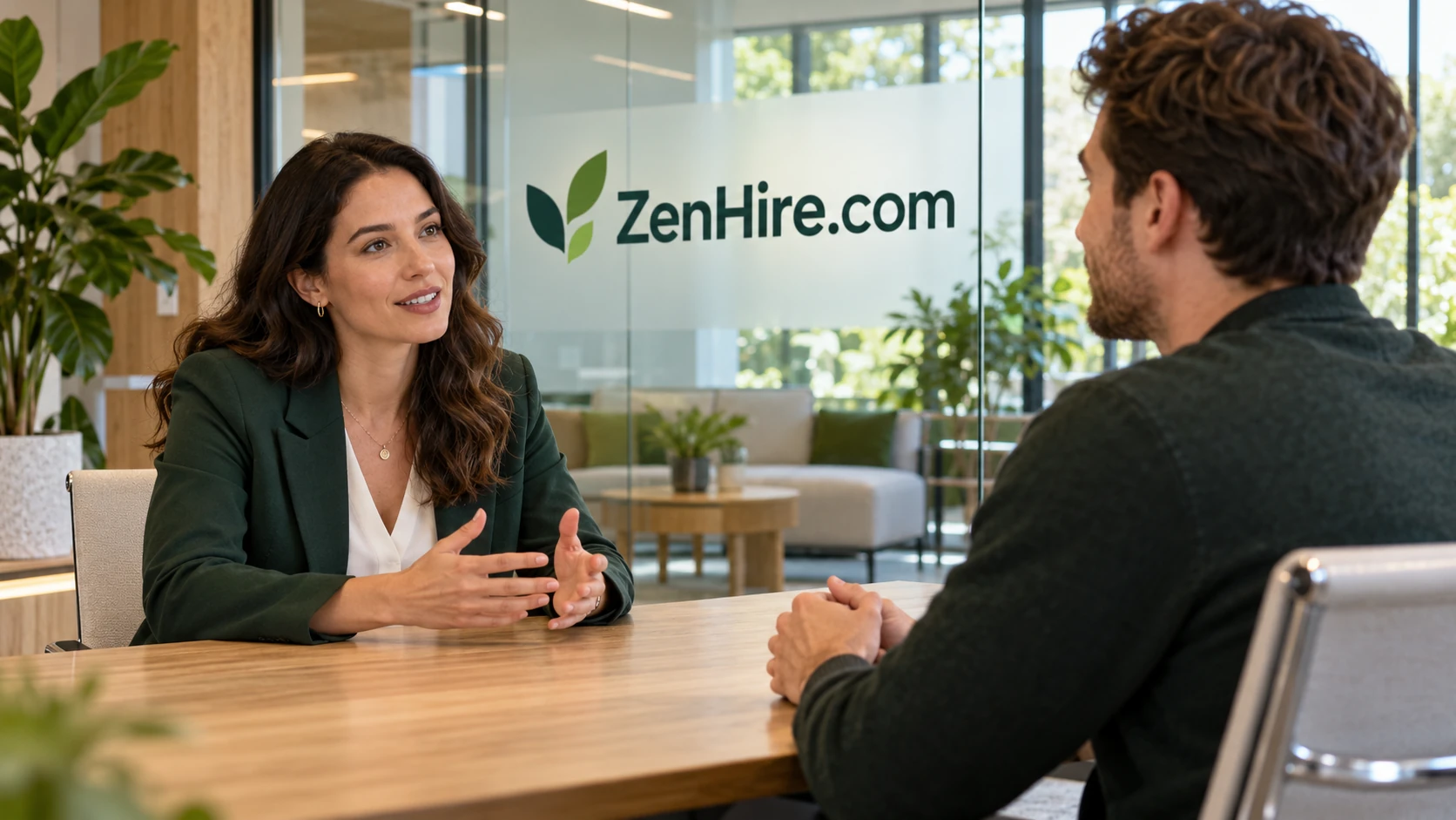 A group discussing a hiring opportunity