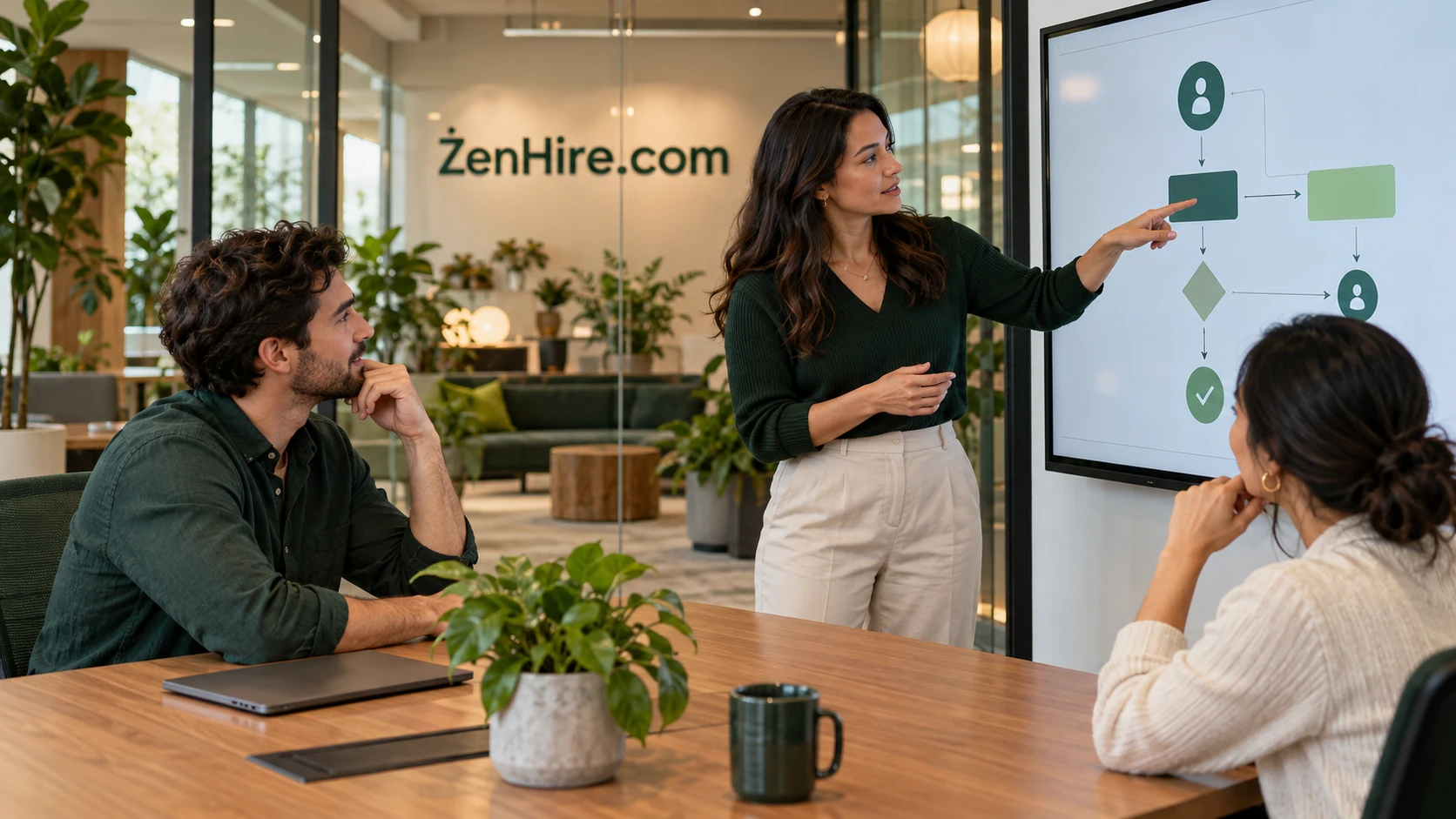 Hiring colleagues coordinating decisions across a team